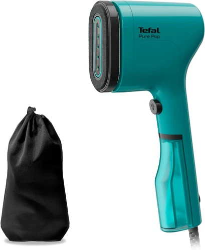 Tefal Pure Pop Slim Handheld Clothes Steamer | 70ml Tank | Travel Size | Green 