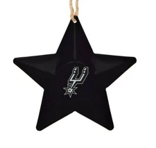 San Antonio Spurs Christmas Tree Holiday Ornament New - Team Logo Metal 3D Star
