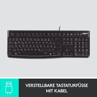 Logitech K120 Business-Tastatur Mit Usb-Kabel SpritzwassergeschüTzt Schwarz