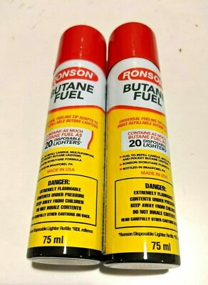  LOT of 5  RONSON  Butane Fuel 75 ML / 2.54 fl oz  Best Butane Fuel