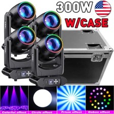 300W Moving Head LED Light RGBW Gobo Beam Stage 18Prism DJ Disco Party Show DMX