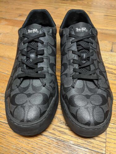 Scarpe Coach G4949 sneakers basse firmate uomo nere antracite taglia 11,5D