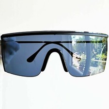 occhiali da sole VERSACE 790 square wrap sunglasses vintage mask blue black 028