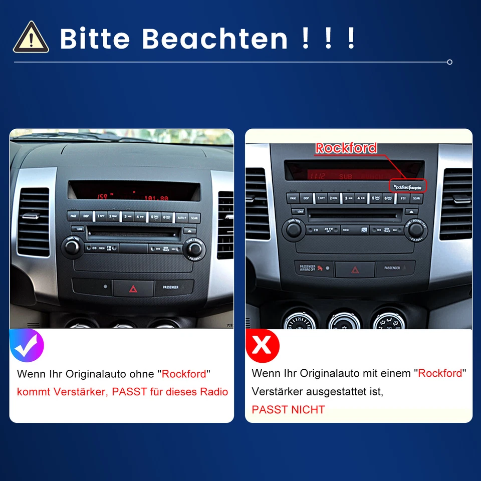 Android14 9"Autoradio 32G GPS Navi Für Mitsubishi Outlander Bluetooth RDS FM BT - Bild 2 von 4