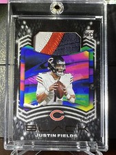 2021 Justin Fields Panini Black Futuristic Copper Patch Rookie #F-JF 8/50