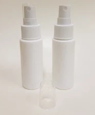 12 pack of 2oz (60mL) Empty Plastic White Bottles with Fine Mist Sprayers