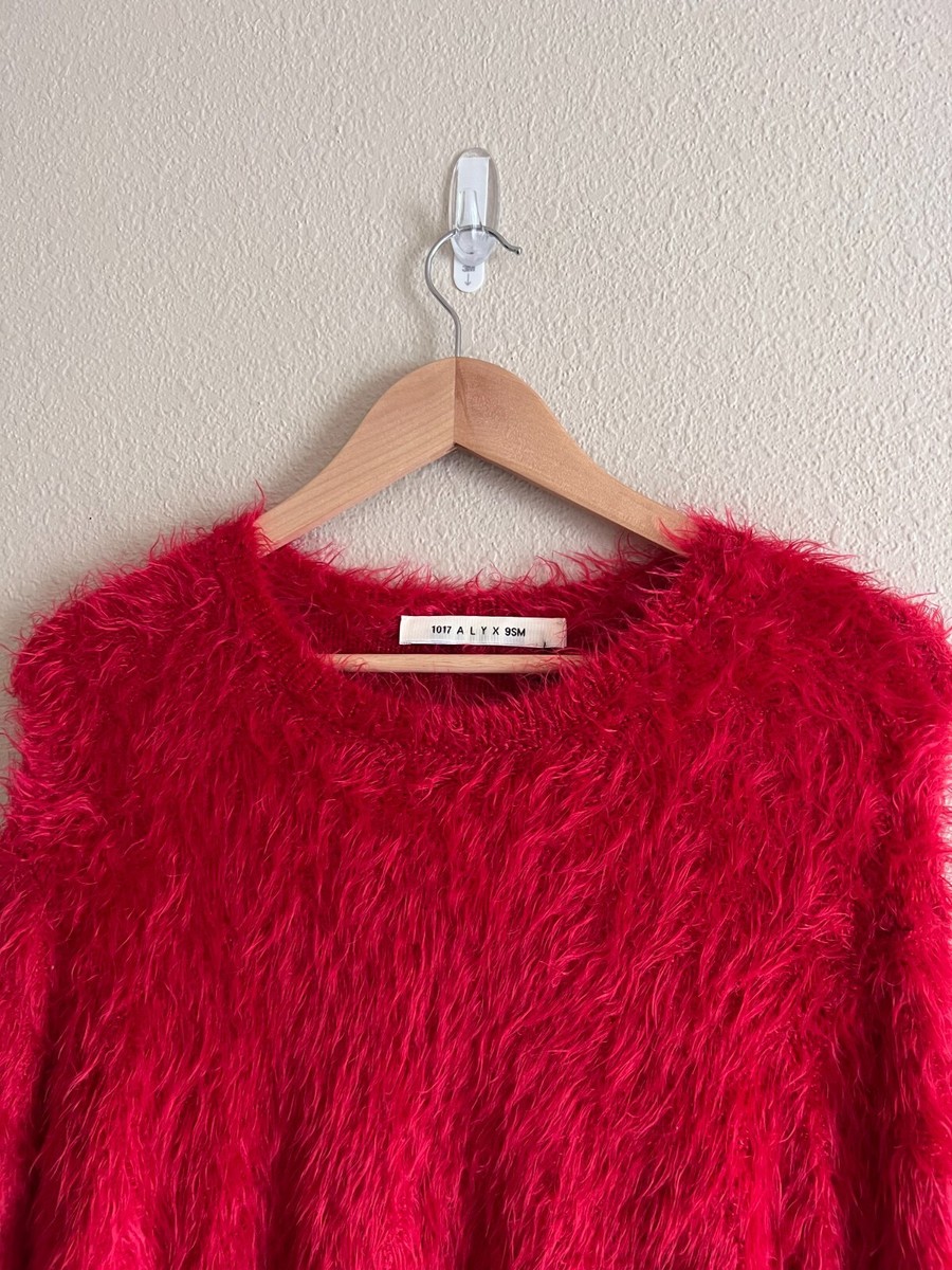 1017 Alyx 9SM Feathered Crewneck Sweater - Size Small - Red