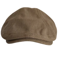 Unisex Men Women Beret Hat Linen Cotton Casual Cap Driving Summer Khaki Black