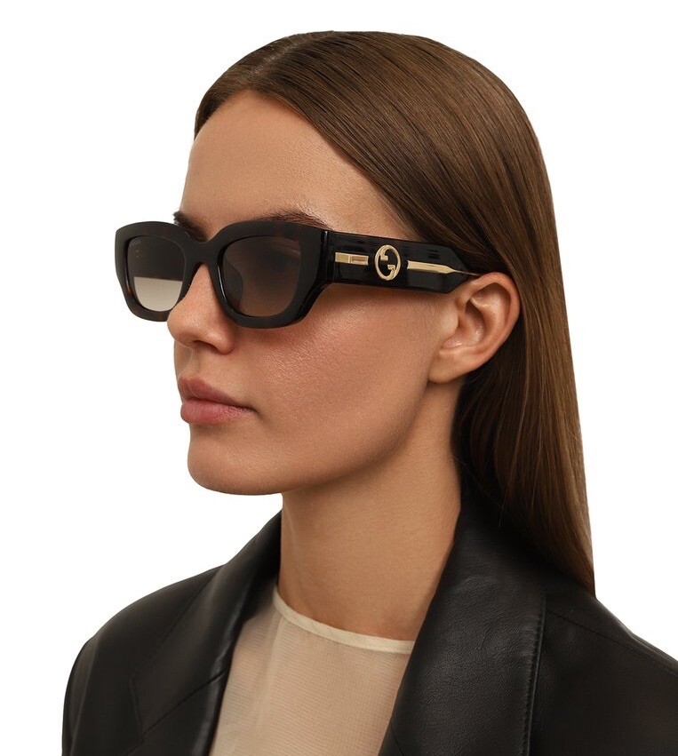 NEW GUCCI GG1558SK 002 SQUARE HAVANA BROWN WOMEN SUNGLASSES  display picture 1