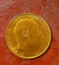 1907 GREAT BRITAIN PENNY ~ EDWARD VII ~ FULL RED CHOICE UNCIRCULATED