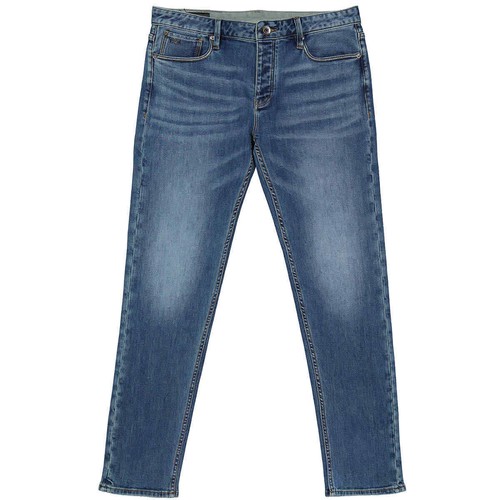 Jeans J75 slim fit in denim stone wash used dirty | EMPORIO ARMANI Uomo