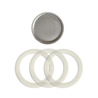 3 Silicon-Dichtringe Und 1 Alu-Filter FüR Espressokocher 6 Tassen / MaßE Dich...
