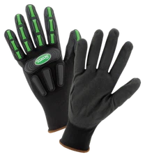 Scotts Work Gloves Impact Protection Safety Gloves Heavy Duty Dip Gloves Size L