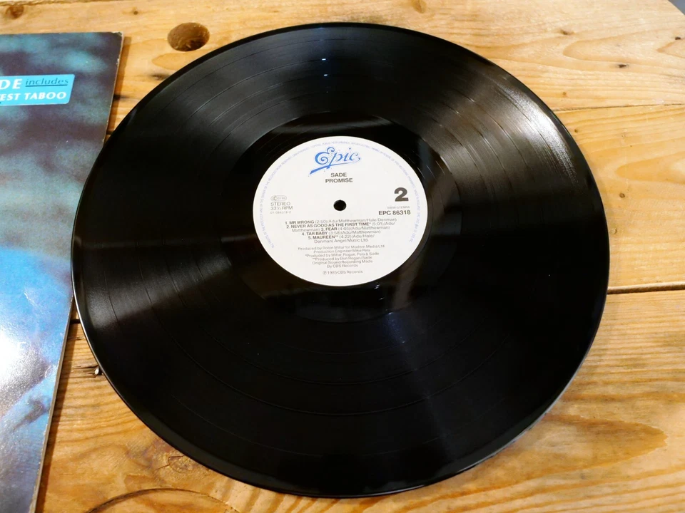 SADE PROMISE LP 33T VINYLE EX COVER VG+ ORIGINAL 1984 - Photo 4/4