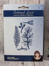 Tattered Lace Metal Cutting Dies Festival Mask Clock Pumpkin Carriage Fern Grape