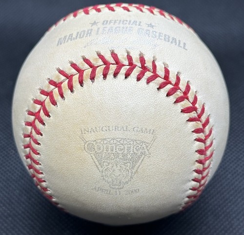 2000 Comerica Park Inaugural Game Rawlings Official Logo Baseball Detroit Tigers