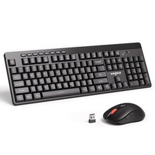 Wireless Keyboard and Mouse Combo, 5-Level Adjustable 4000 DPI Mouse, Quiet 2...