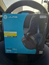 JLAB NIGHTFALL OVER EAR WIRED GAMING HEADSET (GHNHTFALLRBLK4) -NEW-