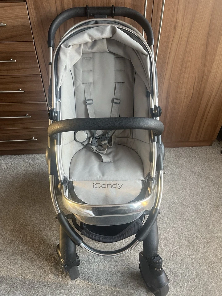 iCandy Peach Black and Beige Pushchair Stroller - Image 3 of 4