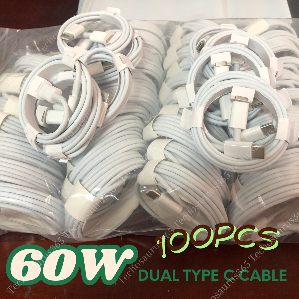 100x 60W USB-C Cable Fast Charger Type C PD Cord For iPhone 15 16 16e 17 Samsung