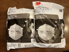 3M KN95 Ear Loop 9502 100 Masks Genuine Sealed 2 Packs 50 (100 masks)