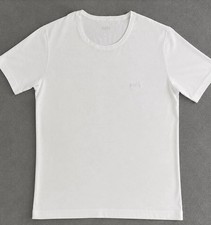 Image of BOSS Men's White Crew Neck Logo T-Shirt Short Sleeve Cotton Jersey Size L