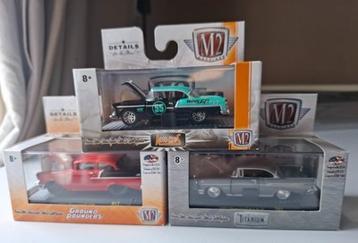 M2 Machines TRI-Chevy X3; 55 Bel Air HOLLEY,`57 Titanium Bel Air ,`57  blown 15