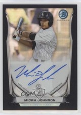 2014 Bowman Prospect Chrome Black Refractor 27/99 Micah Johnson Auto 1u6