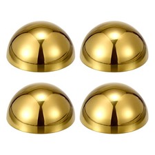 4pcs 1.3" Stainless Steel Hollow Mirror Polished Hemisphere Ball, Golden