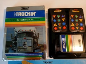 Truckin' Intellivision CIB Complete in Box w 2 Overlays & Rare Map Tested Works