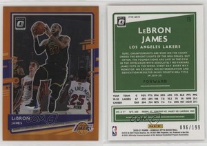 2020-21 Panini Donruss Optic Orange Prizm /199 LeBron James #13