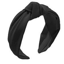 Etercycle Headband for Women, Knotted Wide 1 Count Pack of 1 , Black
