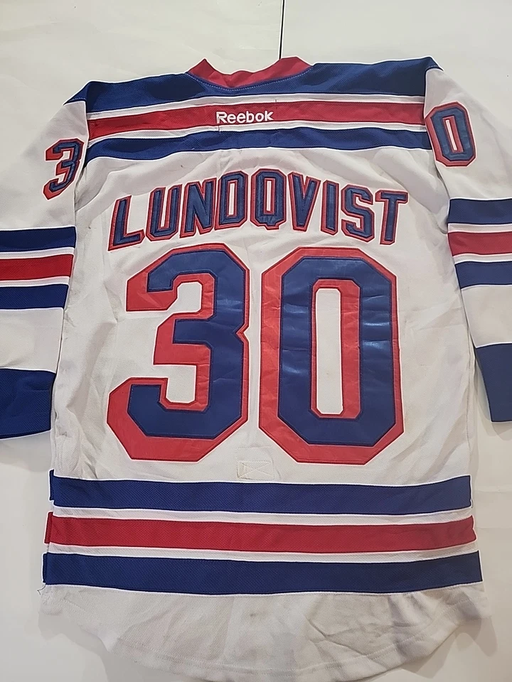 Camiseta deportiva Henrik Lundqvist New York Rangers AUTÉNTICA Reebok NHL Center Ice Rbk Lg Foto 2 de 4