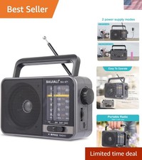 Portable AM/FM Transistor Radio with Loud Speaker, Battery or USB Powered C...