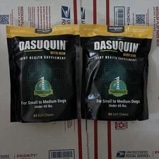 2X- NutraMax DASUQUIN Joint Supplement for SML TO MED DOGS Under 60 EXP 2027