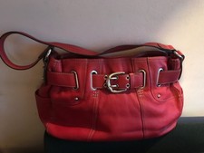 Tignanello Shoulder Handbag Soft Red  Leather,, Medium Size, matching purse