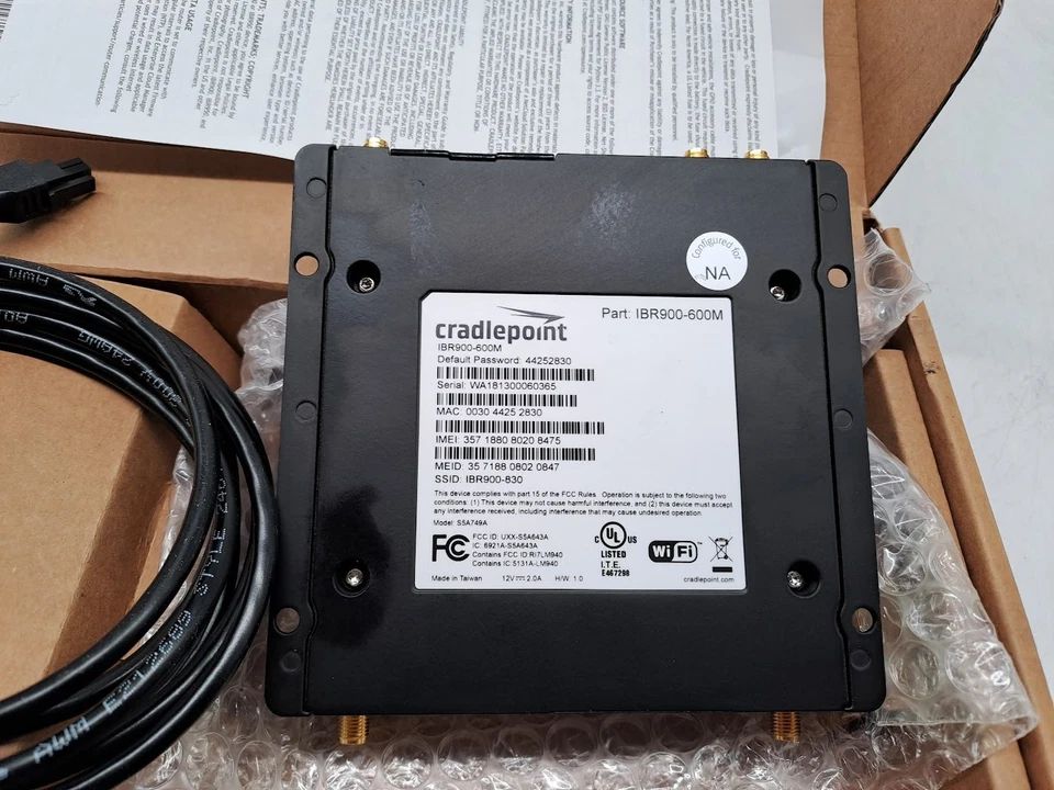 Cradlepoint MA1-0900600M-NNA 2 Port 1000 Mbps Wireless Router/No Antenna - Image 4 of 4