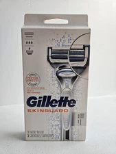 Gillette SkinGuard Men's Razor and Razor Blades, Handle and 2 Refills Sensitive 