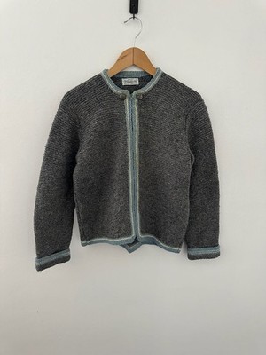Vintage 70 s P. Straker Ltd Nantucket Hand Knit Wool Zip-Up Cardigan Sweater