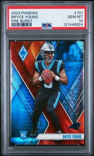2023 PANINI PHOENIX FIRE BURST #101 BRYCE YOUNG ROOKIE RC 106/340 PSA 10