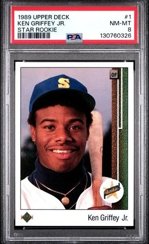 1989 Upper Deck Ken Griffey JR. #1 Star Rookie RC PSA 8 Mariners HOF