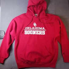 Russell OU Oklahoma Sooners Red Hoodie Sweatshirt, Men's Size L