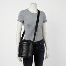 Bottega Veneta Women's Perforated Leather Drawstring Bucket Crossbody Bag Size