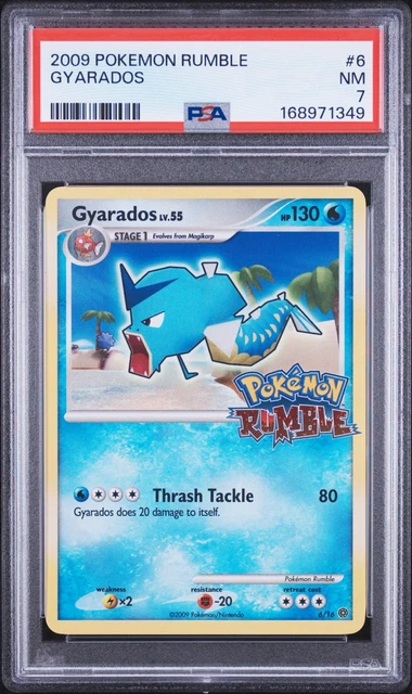 Pokemon Company Gyarados 6/16 Pokemon Rumble English PSA 7