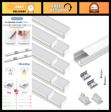 10-Pack 3.3ft LED Aluminum Channel U Shape with Milky White Cover Accessories