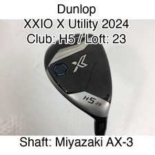 Dunlop XXIO X Utility 2024 H5 Hybrid  23 Miyazaki AX-3 Stiff Regular Right-Hande