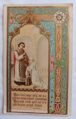 Altes Andachtsbild ''Gott, der ganz weise ist, konnte uns nicht geben ....''