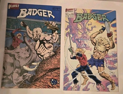 Badger Lot of 6 #27, 28, 34, 35, 36, 38 First (1987) Comic Books