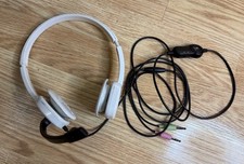 Logitech Stereo Headset w/ Microphone 3.5mm PC Headphones Missing Ear Pads