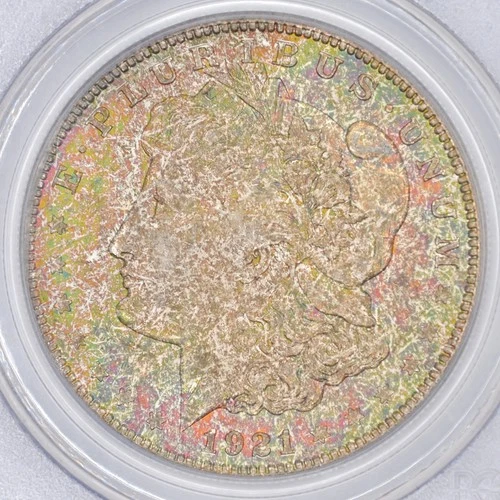 1921 $1 Morgan Silver Dollar PCGS MS64 - Beautiful Toning